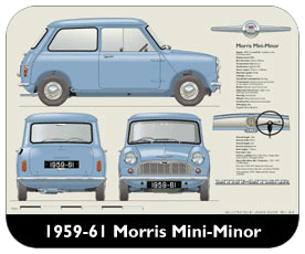 Morris Mini-Minor 1959-61 Place Mat, Small